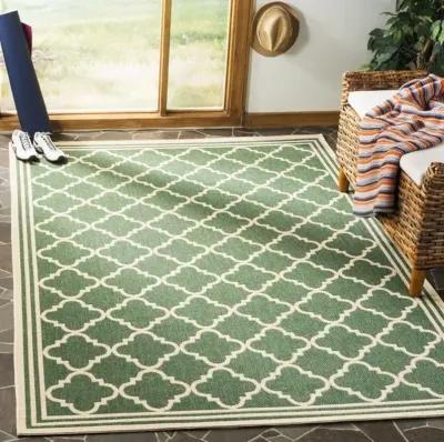 LINDEN 121 Collection LND121Y-4 Green / Creme 4' X 6'