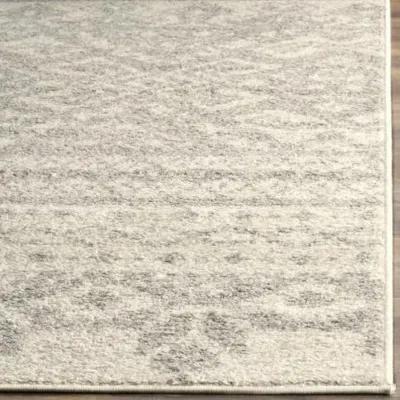 Adirondack Contemporary Ivory / Silver 2'-6" X 18' Powerloomed Rug