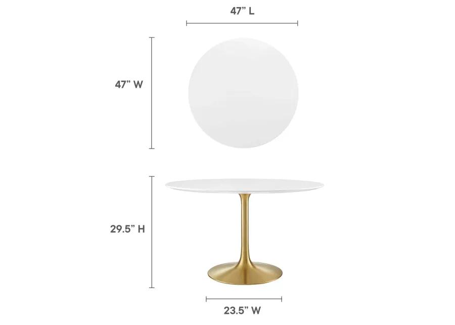 Lippa 47" Round Wood Dining Table