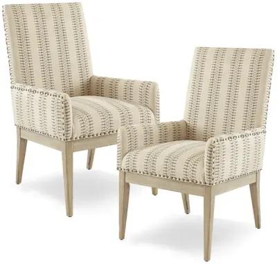 Madison Park Rika Natural High Back Dining Armchair (Set of 2)