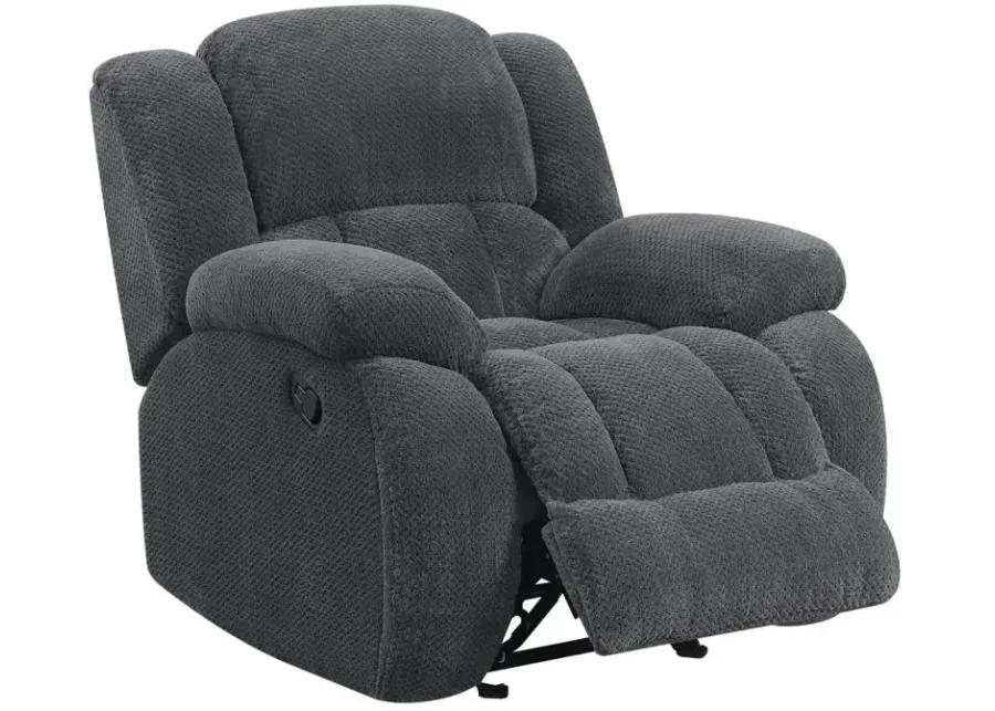 Weissman Upholstered Glider Recliner Charcoal