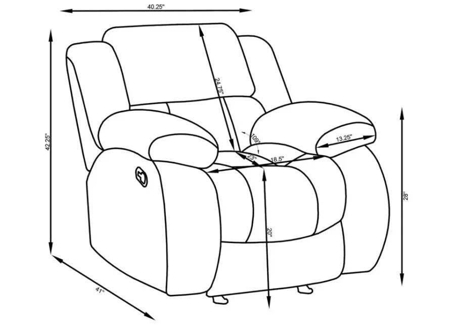 Weissman Upholstered Glider Recliner Charcoal