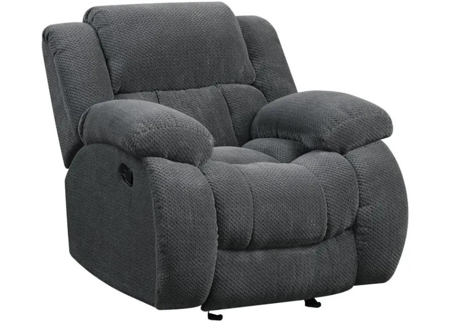 Weissman Upholstered Glider Recliner Charcoal