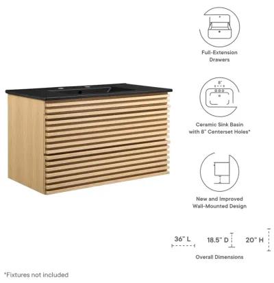 Render 36" Wall-Mount Bathroom Vanity