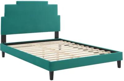 Lindsey Performance Velvet Full Platform Bed