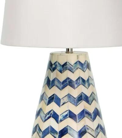 Coastal Living Cassia Chevron Table Lamp (Blue)