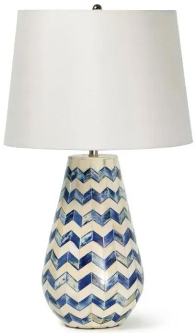 Coastal Living Cassia Chevron Table Lamp (Blue)