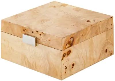 Caleb Box  -  Square Bleached Burl - Set of 2