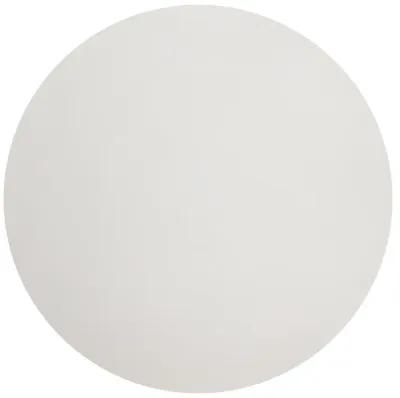 Pinni White Concrete Round Dining Table with Bronze Painted Accent