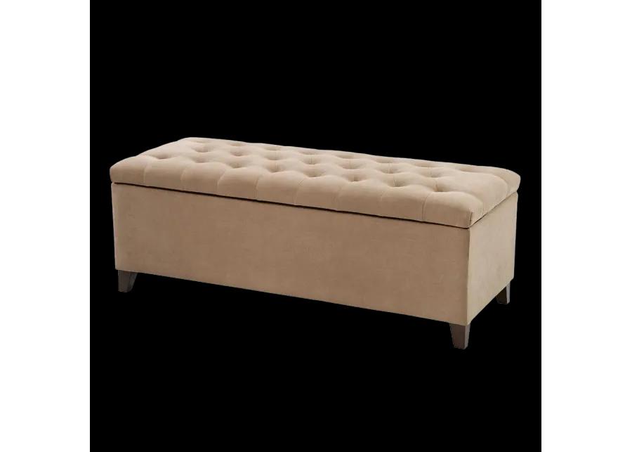 Madison Park Shandra Sand Tufted Top Soft Close Storage Bench