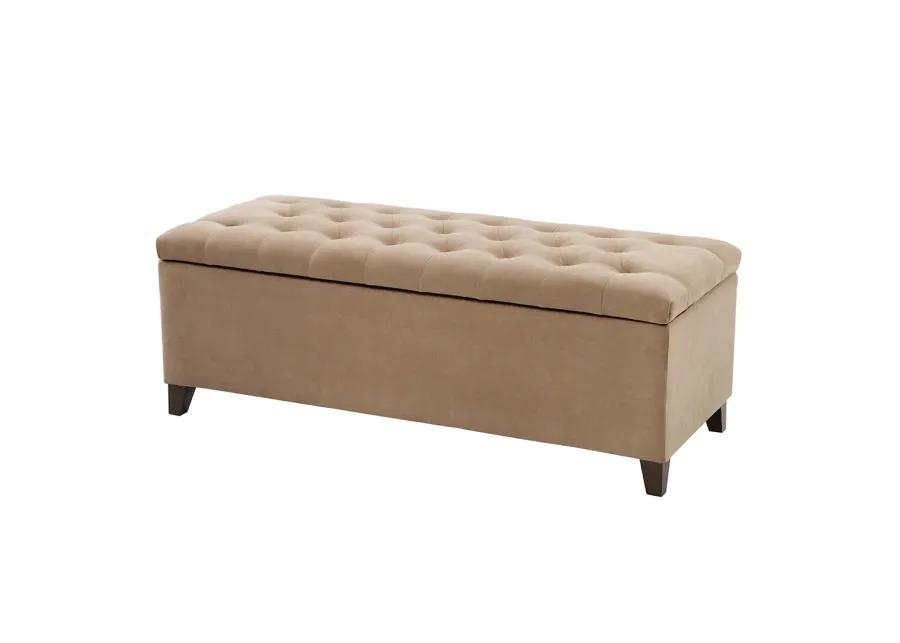 Madison Park Shandra Sand Tufted Top Soft Close Storage Bench