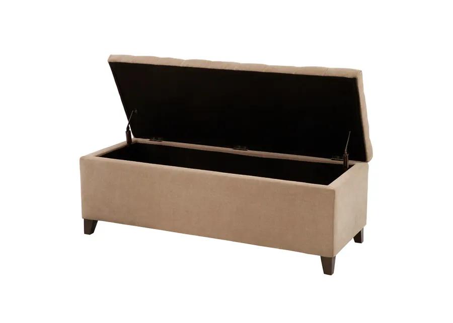 Madison Park Shandra Sand Tufted Top Soft Close Storage Bench