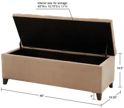 Madison Park Shandra Sand Tufted Top Soft Close Storage Bench