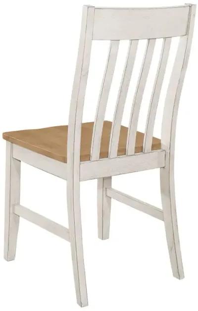 Kirby 7-piece Dining Set Natural and Rustic Off White