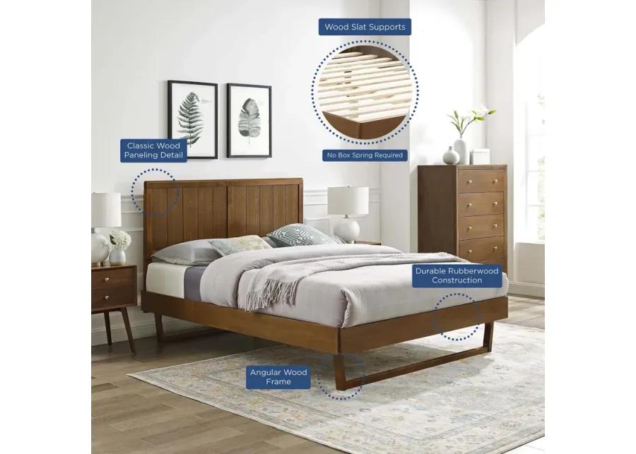 Alana Queen Wood Platform Bed With Angular Frame