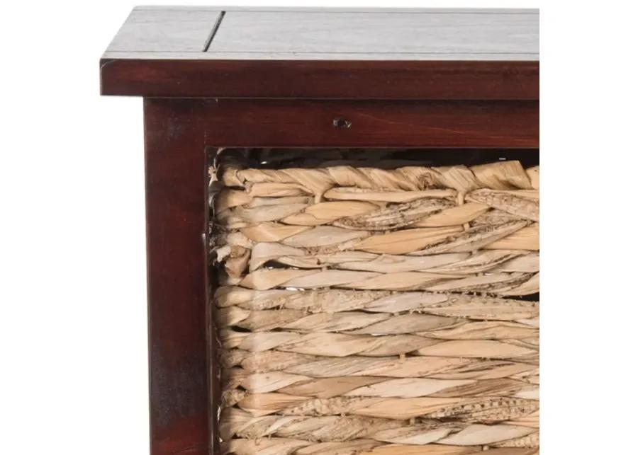 HALLE 3 WICKER BASKET STORAGE SIDE TABLE