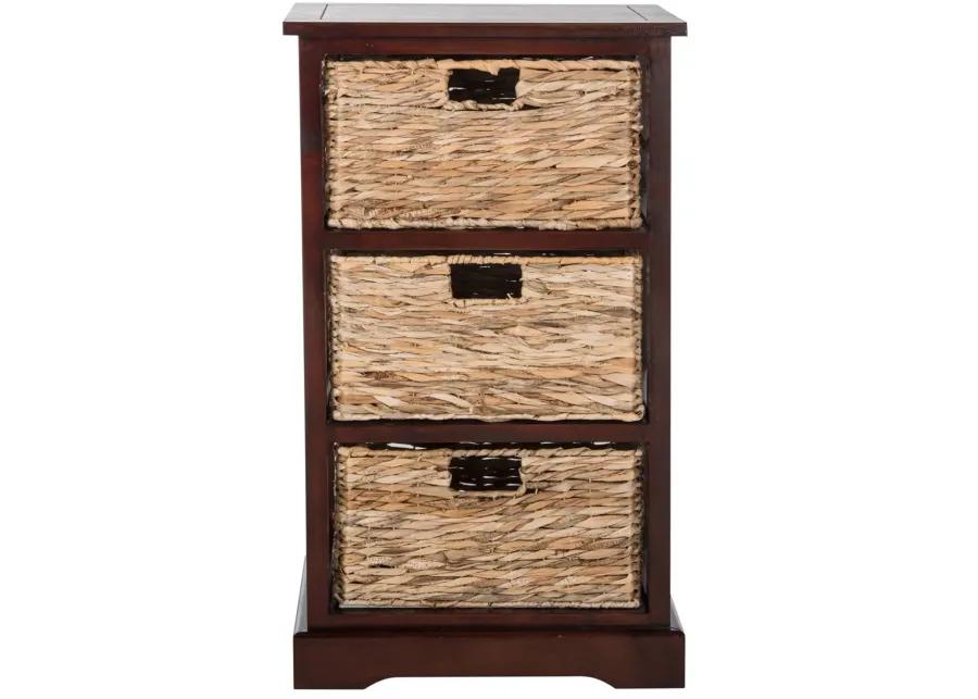 HALLE 3 WICKER BASKET STORAGE SIDE TABLE