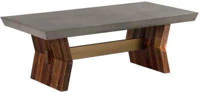 Picadilly Rectangle Coffee Table in Acacia Wood and Concrete