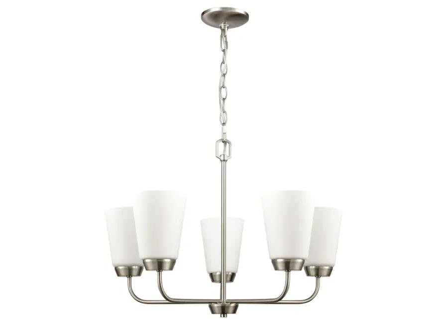 Winslow 25" Wide 5-Light Chandelier - Brushed Nickel