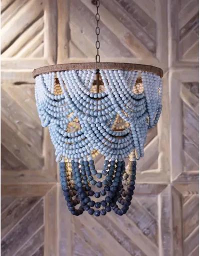 Coastal Living Ombre Wood Bead Chandelier