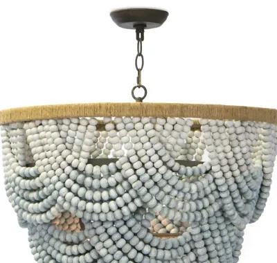 Coastal Living Ombre Wood Bead Chandelier