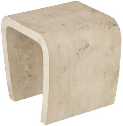 Clip Accent Table - White Burl