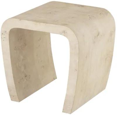 Clip Accent Table - White Burl