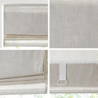 Madison Park Kyler Natural Linen Blend Light Filtering Cordless Roman Shade