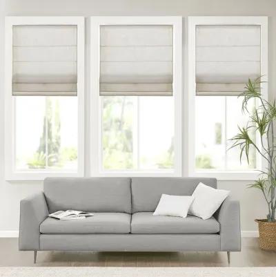 Madison Park Kyler Natural Linen Blend Light Filtering Cordless Roman Shade