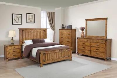 Brenner California King Panel Bed Rustic Honey