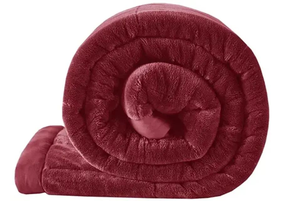 Madison Park Coleman Burgundy Reversible HeiQ Smart Temperature Down Alternative Blanket