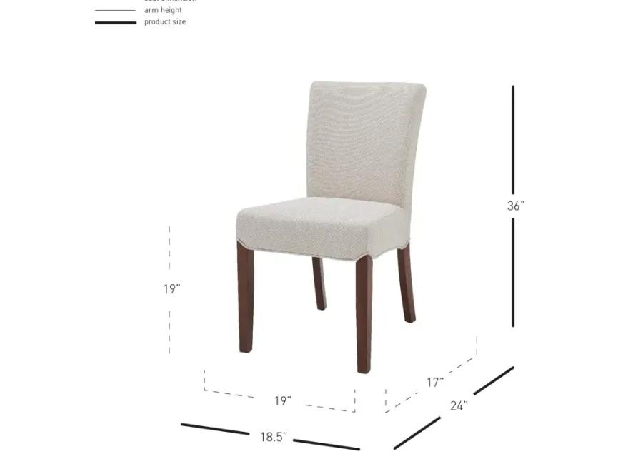 Beverly Hills Fabric Dining Side Chair, Cardiff Cream