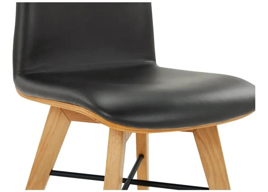 NAPOLI LEATHER DINING CHAIR BLACK-SET OF TWO