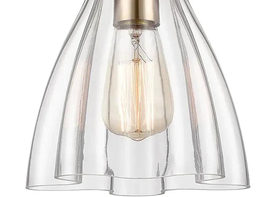 Matilda 8" Wide 1-Light Mini Pendant - Satin Brass