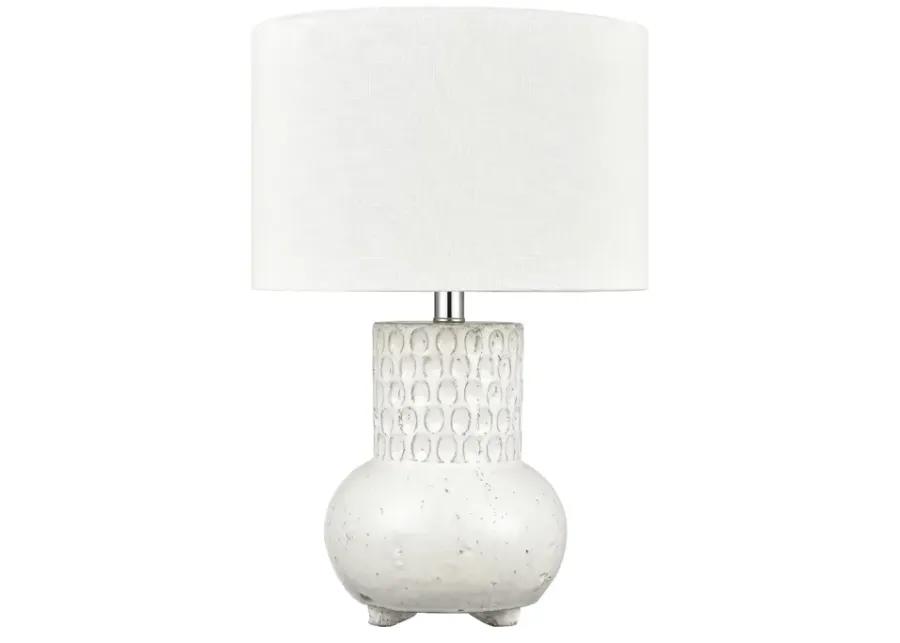 Delia 21'' High 1-Light Table Lamp - White - Includes LED Bulb