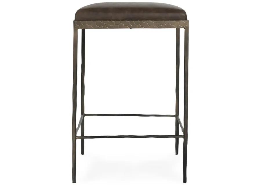 Bose 26" Top Grain Leather Counter Stool in Coco Brown