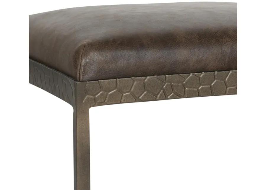 Bose 26" Top Grain Leather Counter Stool in Coco Brown