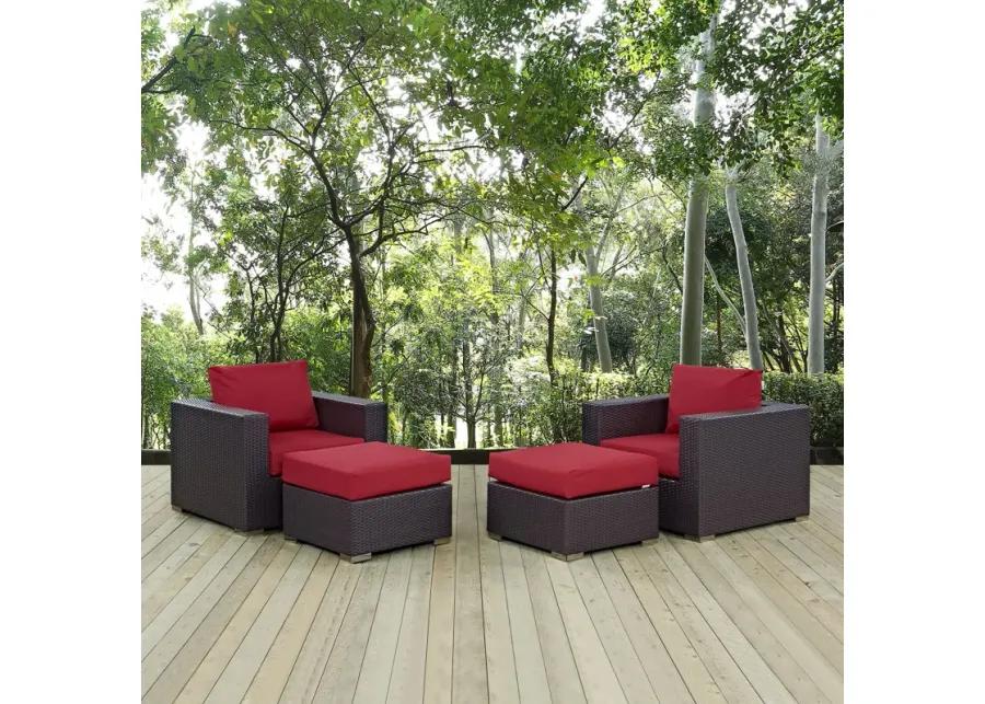 Convene 4 Piece Outdoor Patio Sectional Set