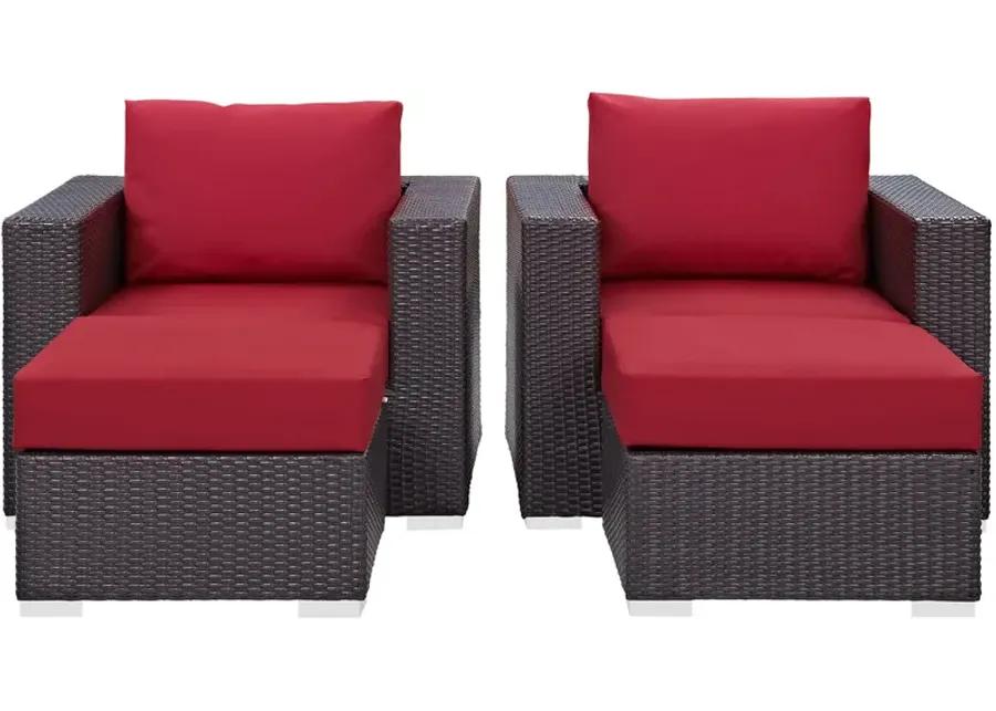 Convene 4 Piece Outdoor Patio Sectional Set