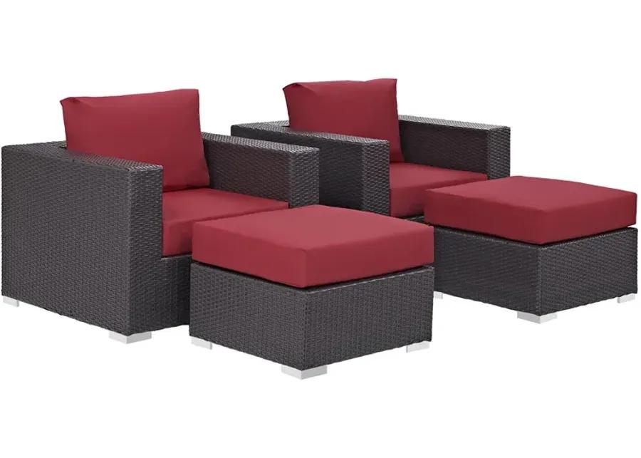 Convene 4 Piece Outdoor Patio Sectional Set