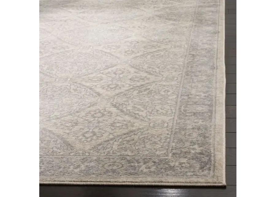 Brentwood 863 Cream / Grey 4' X 6' Small Rectangle Powerloomed Rug