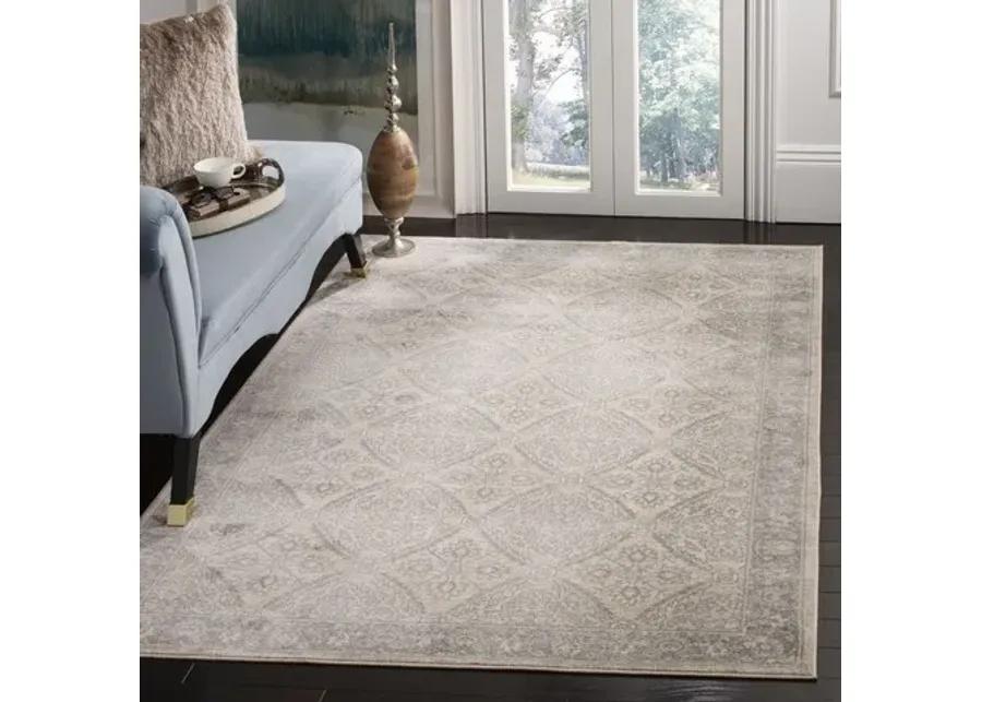 Brentwood 863 Cream / Grey 4' X 6' Small Rectangle Powerloomed Rug