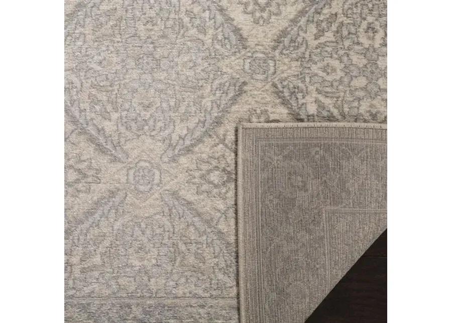 Brentwood 863 Cream / Grey 4' X 6' Small Rectangle Powerloomed Rug