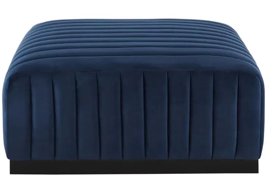 Conjure Channel Tufted Performance Velvet Ottoman