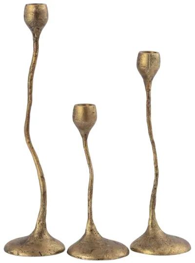 Rosen Candleholder - Set of 3 Brass