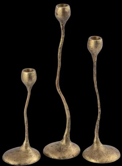 Rosen Candleholder - Set of 3 Brass