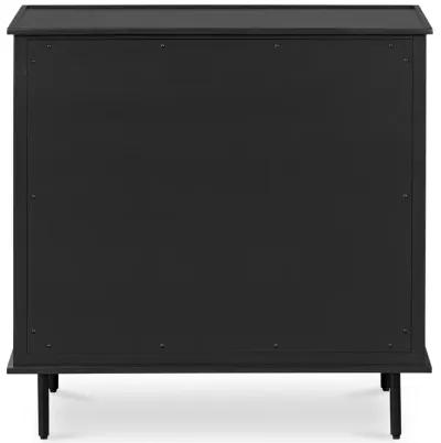 Reagan 3 Drawer Nightstand Black