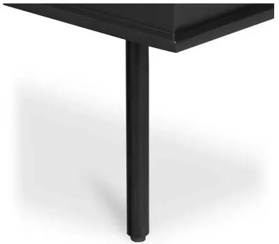 Reagan 3 Drawer Nightstand Black