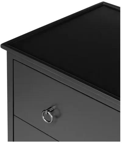 Reagan 3 Drawer Nightstand Black