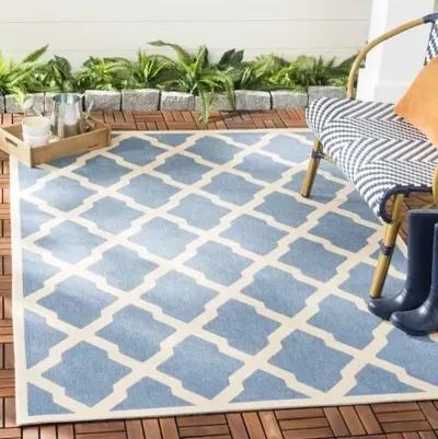 BEACH HOUSE Collection BHS122M-8 Blue / Creme 8' X 10'